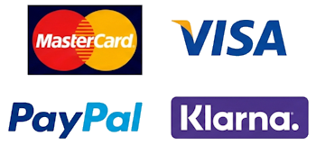 Visa, Mastercard, Paypal, Klarna